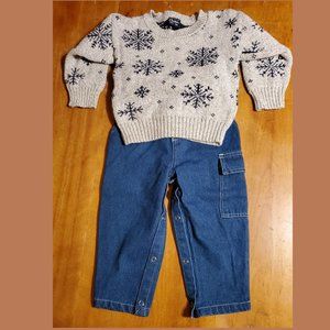 Toddler jeans and sweater - 2T